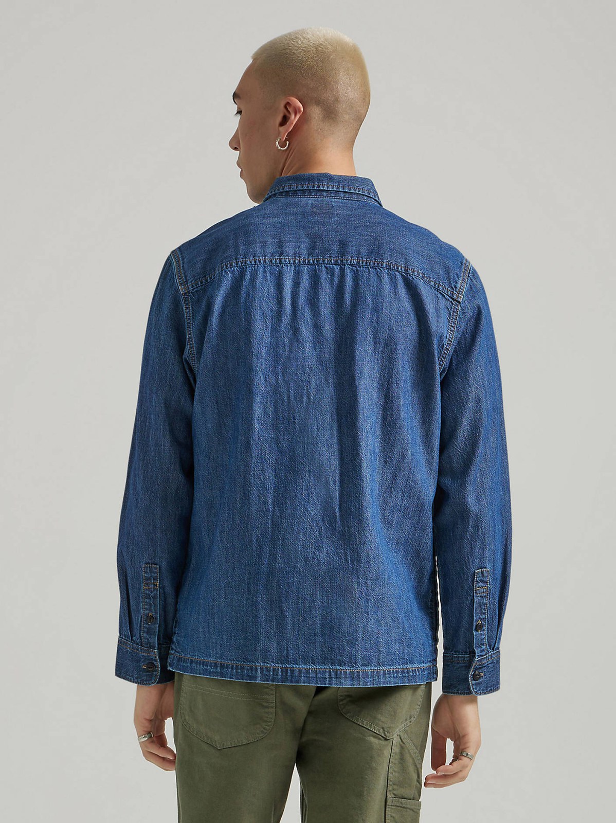 Men's Very Loose Fit Denim Overshirt - view 2