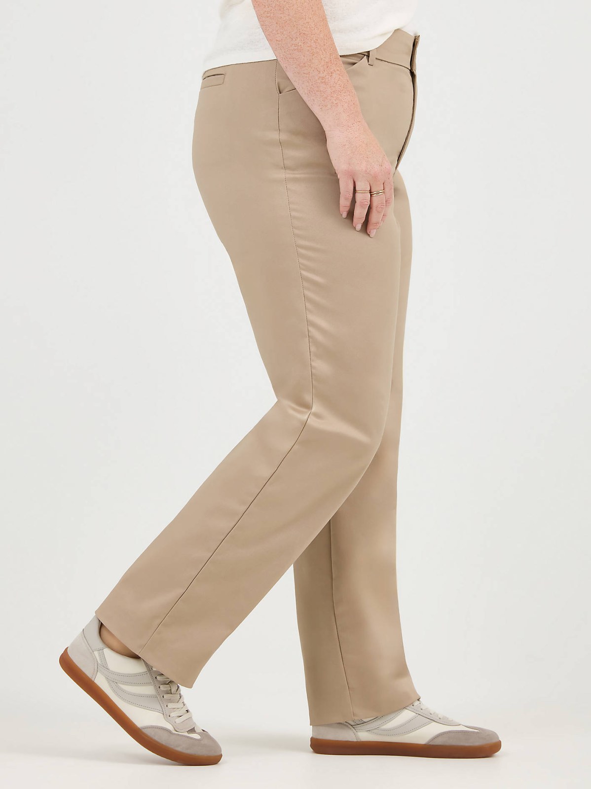 Women's Wrinkle Free Relaxed Fit Straight Leg Pant (Plus) - view 4