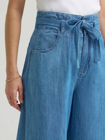 Women's High Rise Pleated Linen Trouser Pant