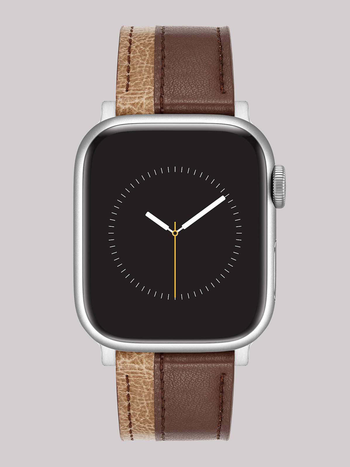 Solid with Side Stripe Vegan Leather Universal Watchband