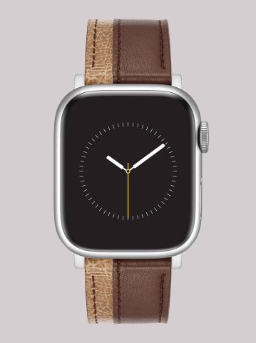 Solid with Side Stripe Vegan Leather Universal Watchband