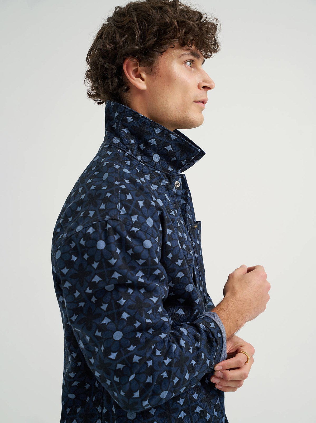 Men's Geo Snap Front Denim Jacket - view 2