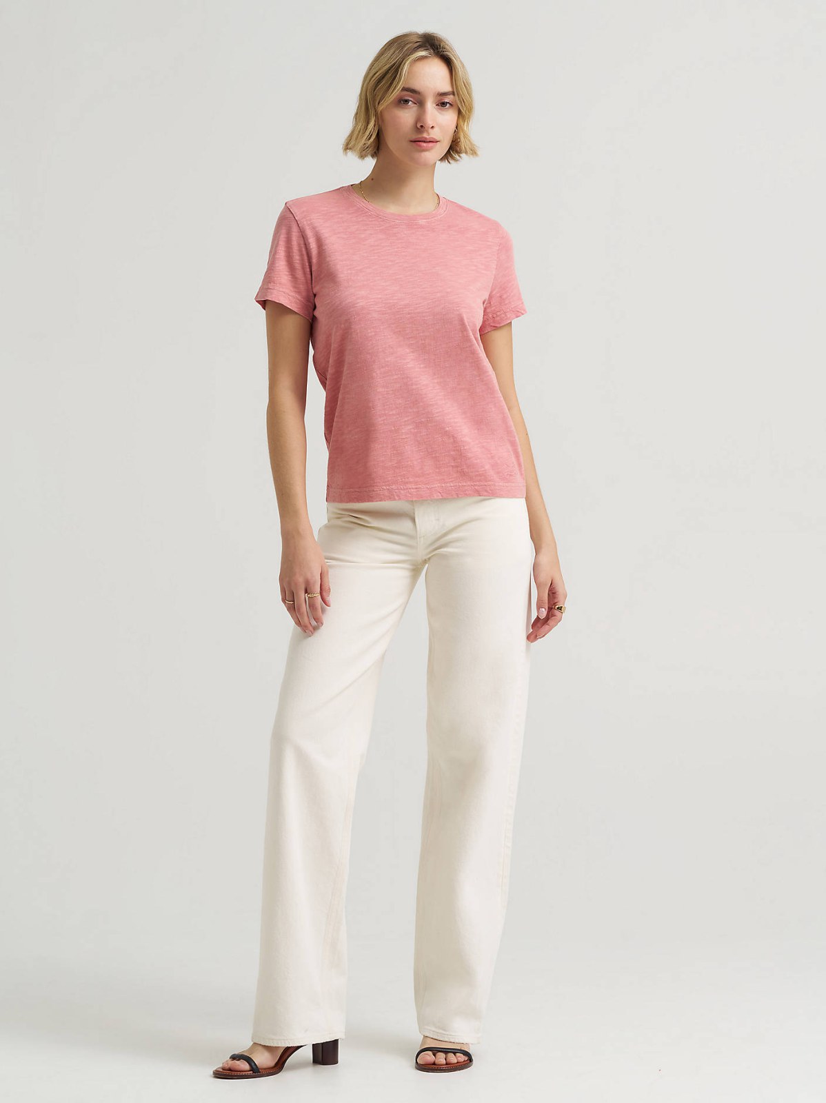 Women's Solid Crew Neck Tee - view 4