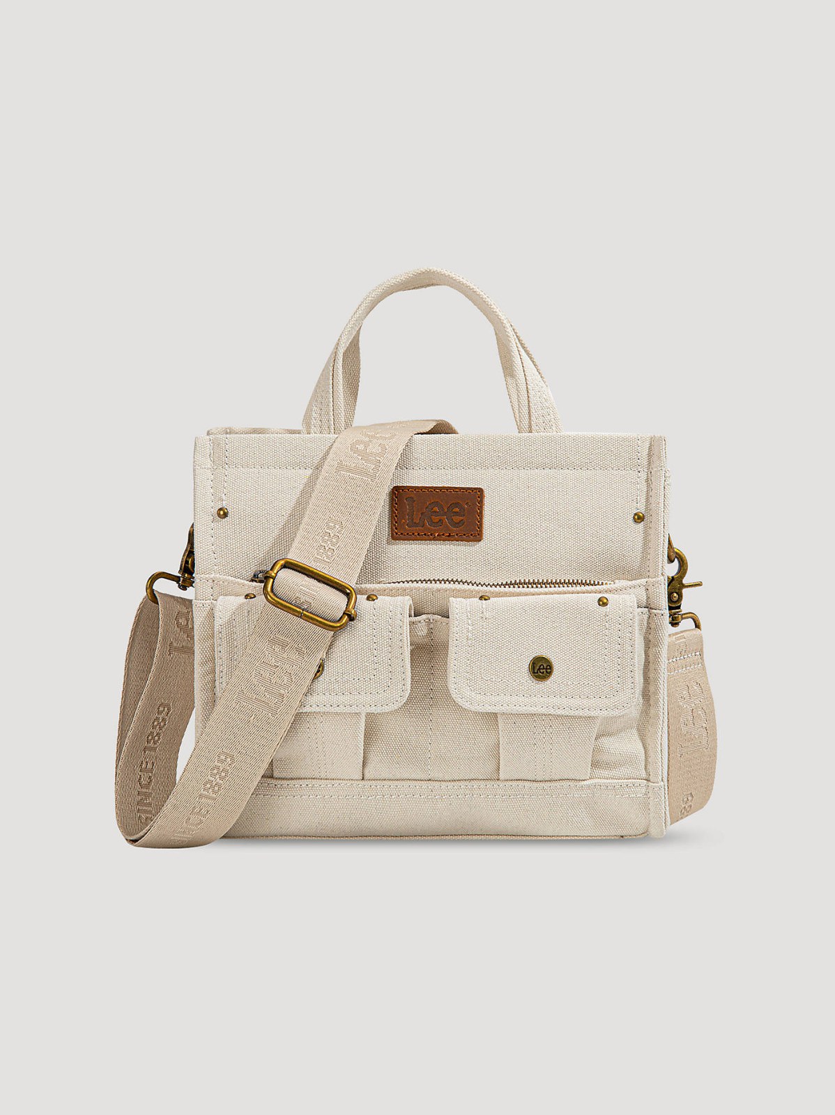 Women's Canvas Cargo Pocket Tote Bag