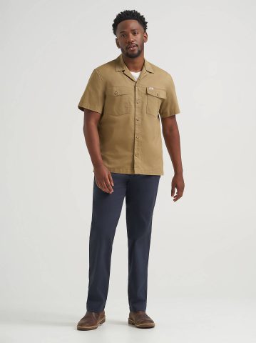 Men's Short Sleeve Relaxed Fit Button Down Workshirt