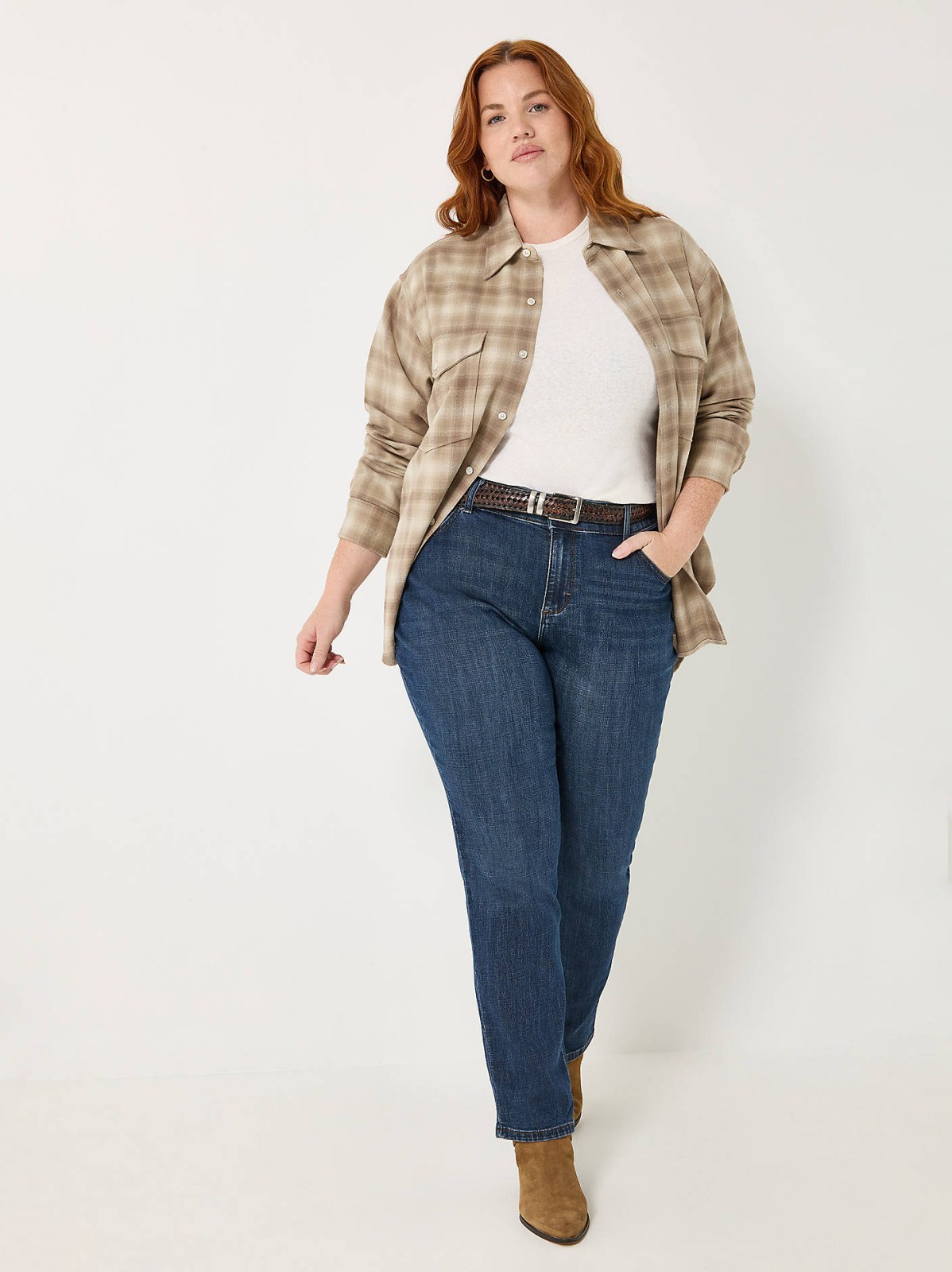 Women’s Stretch Relaxed Fit Straight Leg Jean (Plus) - view 7
