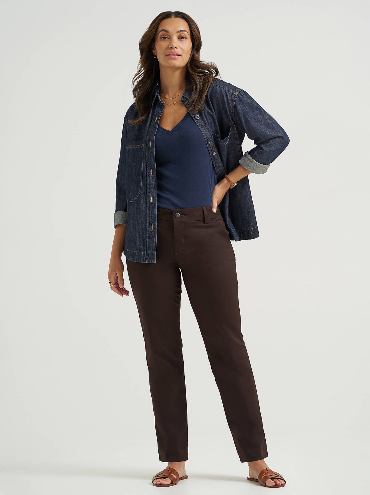 Women's Wrinkle Free Relaxed Fit Straight Leg Pant