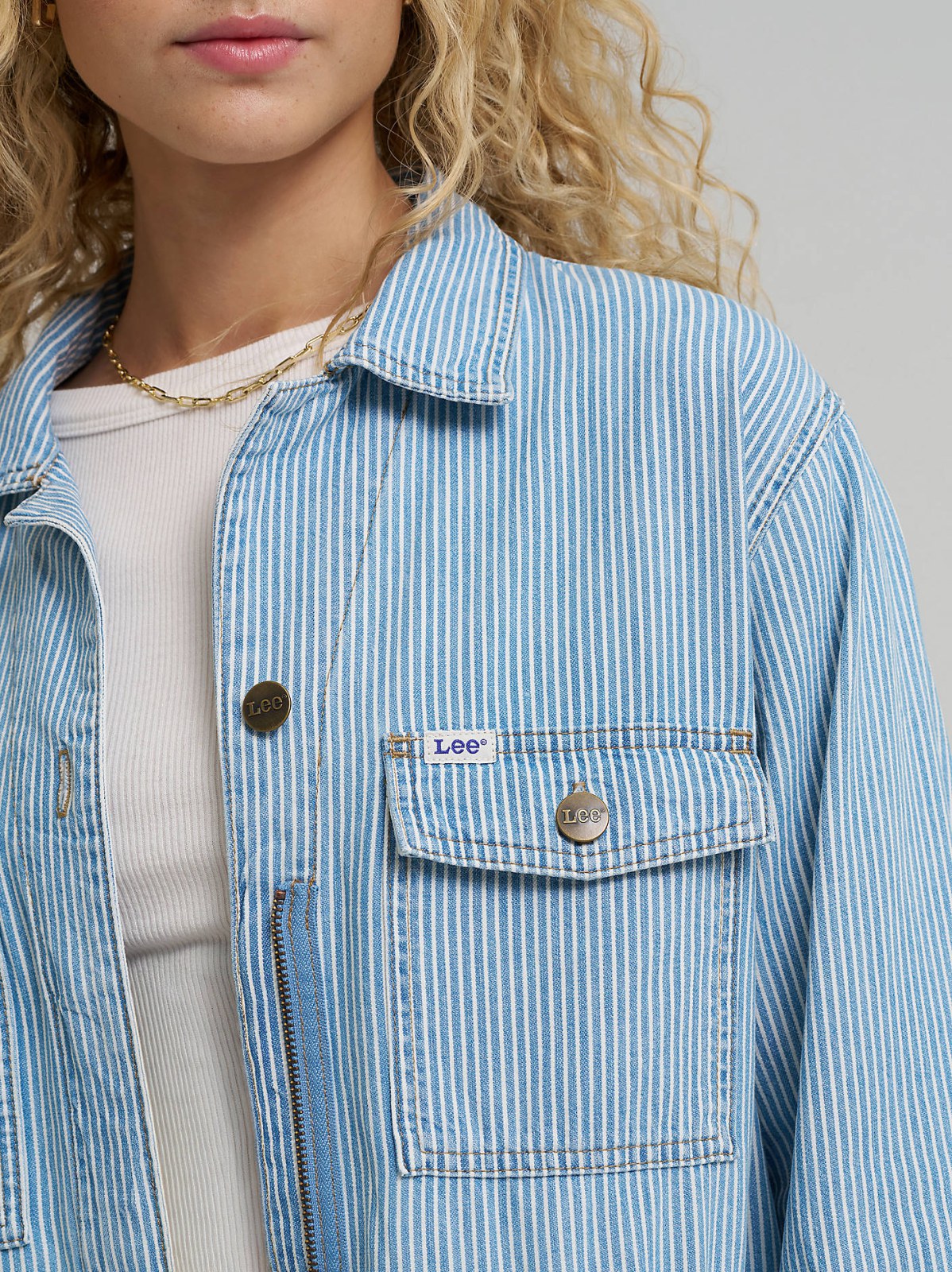 Women's Railroad Stripe Utility Jacket - view 4