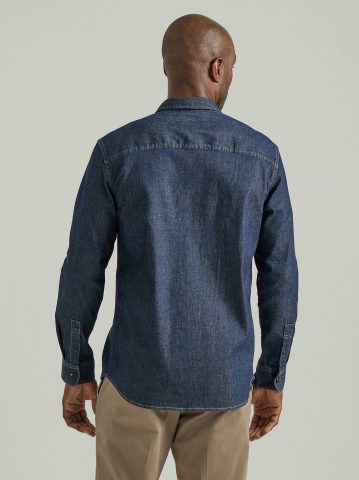 Men's Extreme Motion All Purpose Denim Button Down Shirt