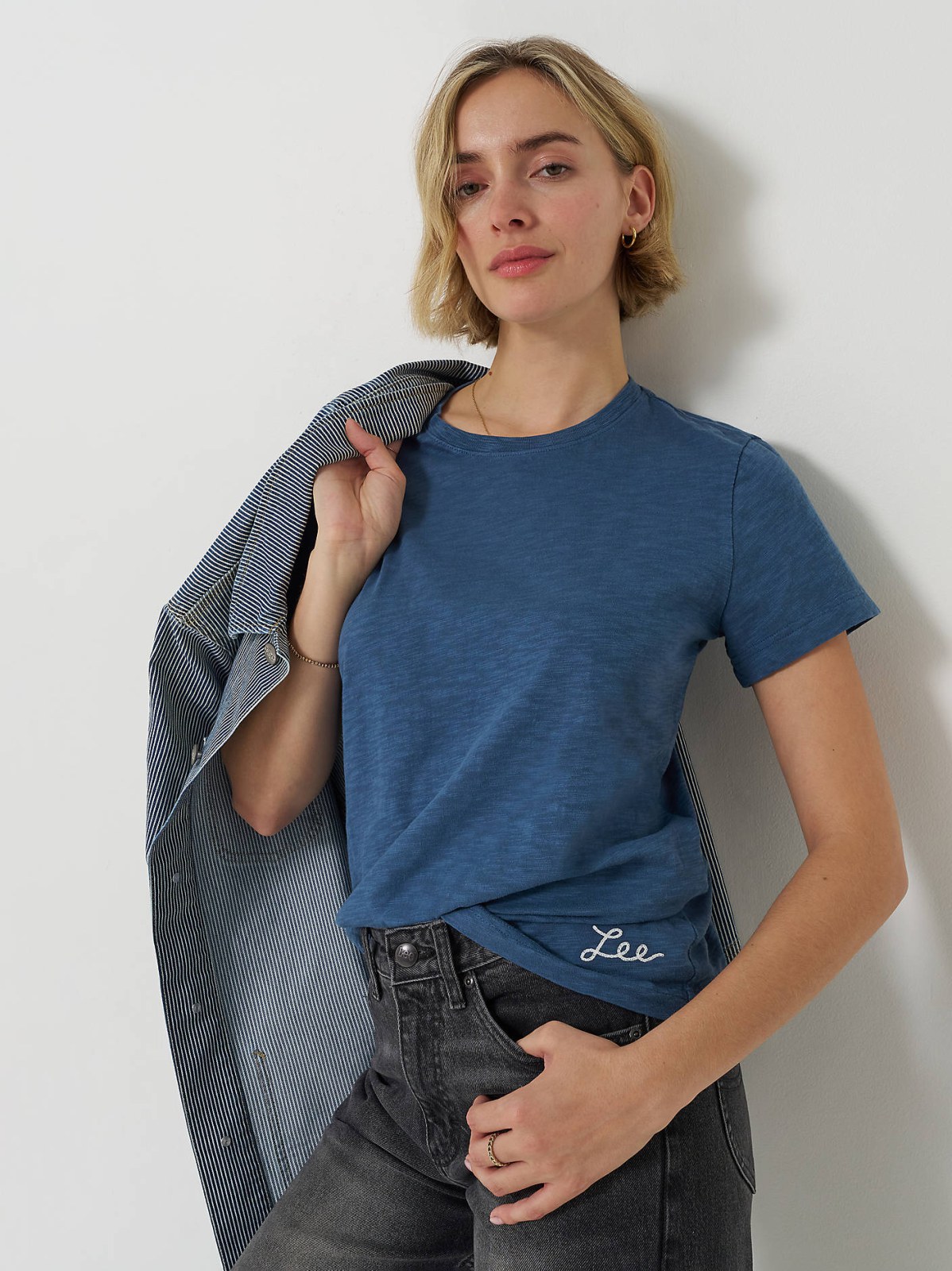 Women's Solid Crew Neck Tee - view 3