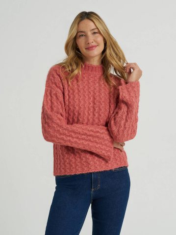 Women's Mock Neck Textured Sweater Women's Mock Neck Textured Sweater