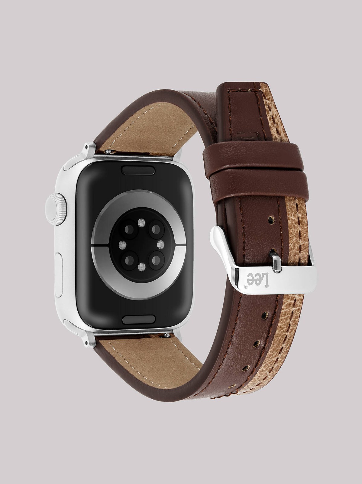 Solid with Side Stripe Vegan Leather Universal Watchband - view 3