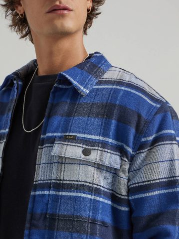 Men's Sherpa Lined Flannel Overshirt