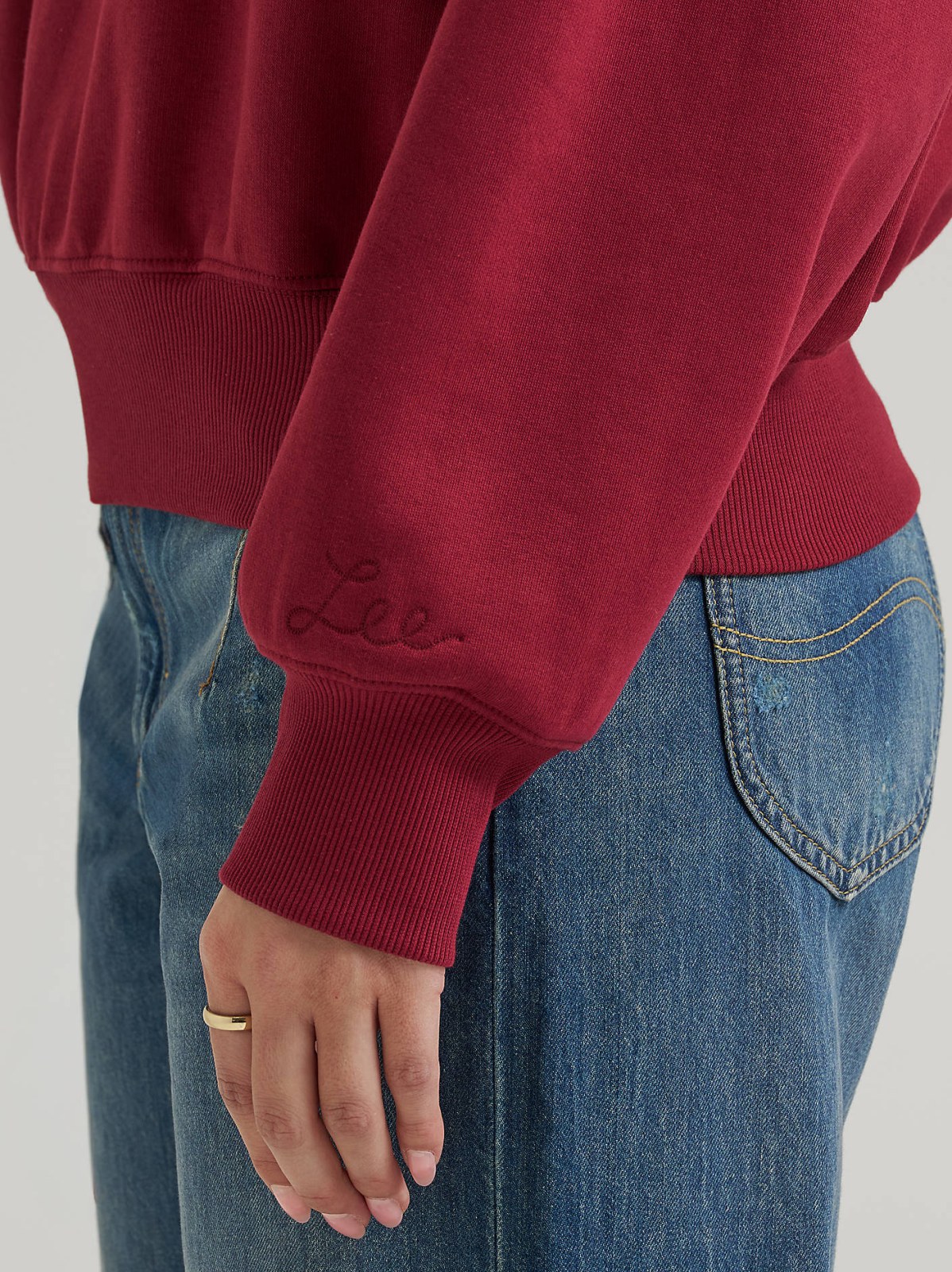 Women's Solid Crew Neck Sweatshirt - view 3