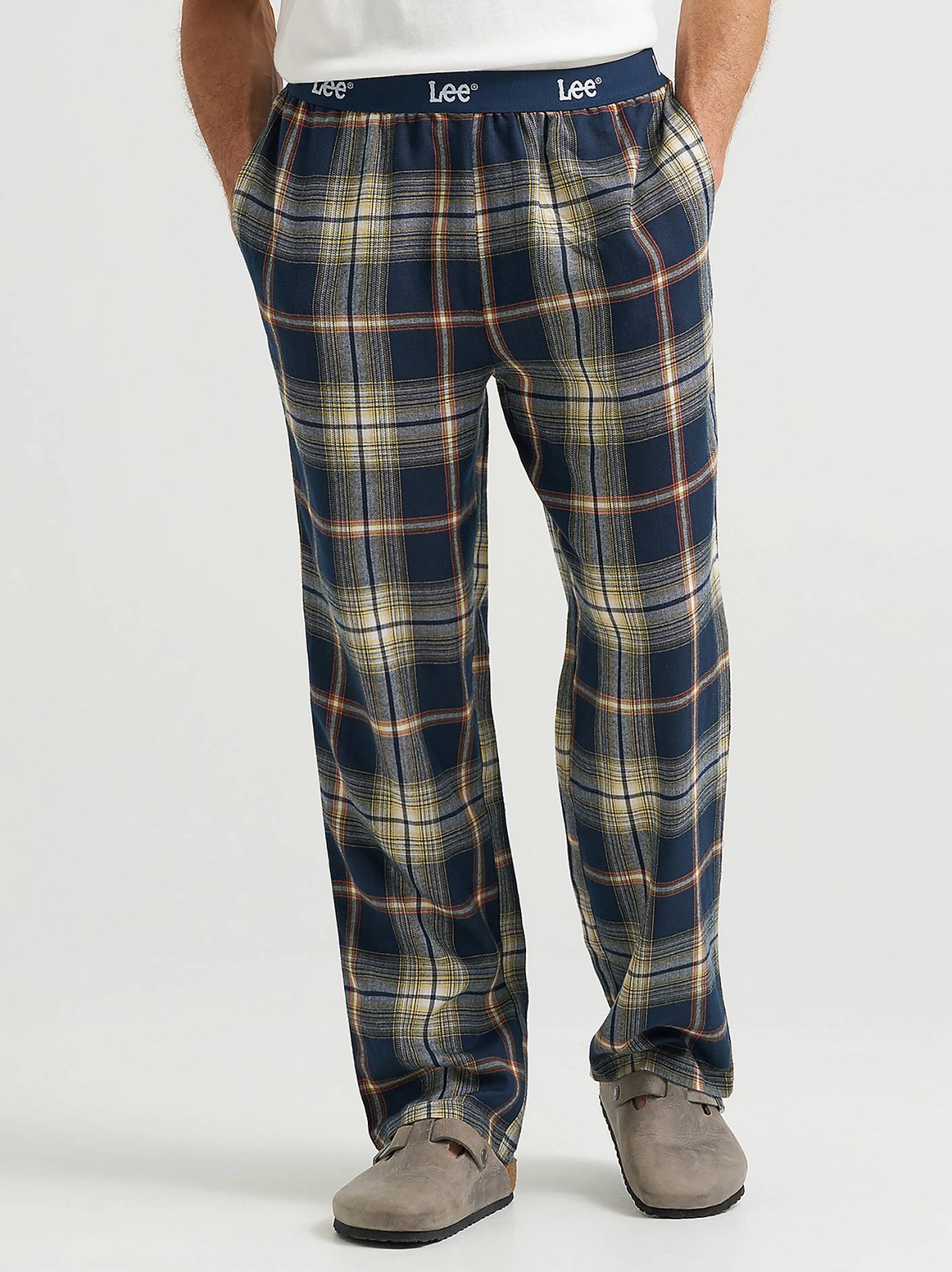 Men's Plaid Lounge Pant with Logo Waistband - view 2