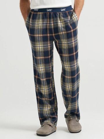 Men's Plaid Lounge Pant with Logo Waistband — alternate view