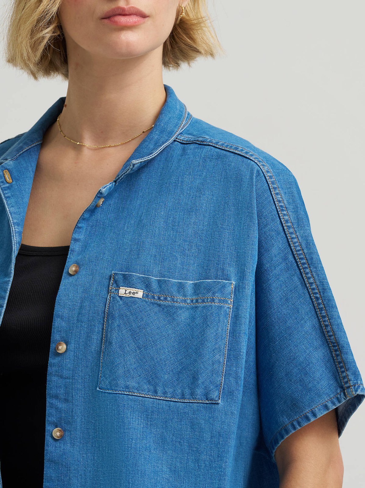 Women's Crop Resort Shirt - view 5