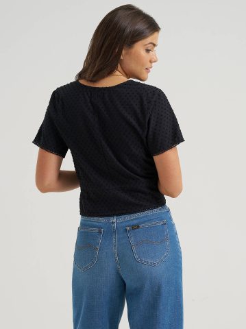 Women's Button Front Tie Top