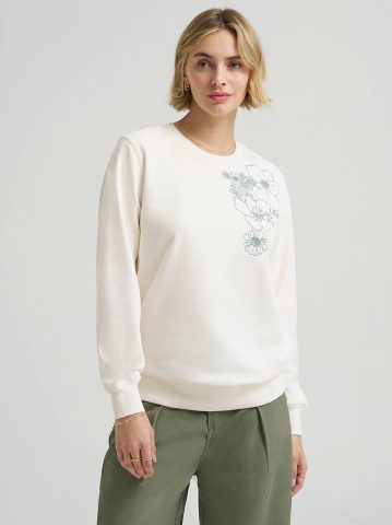 Women's Floral Embroidered Logo Sweatshirt Women's Floral Embroidered Logo Sweatshirt