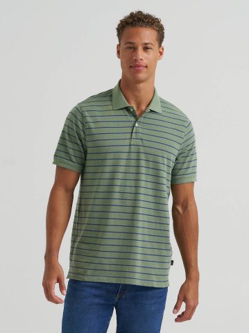 Men's Stripe Mini Pique Polo Shirt Men's Stripe Mini Pique Polo Shirt