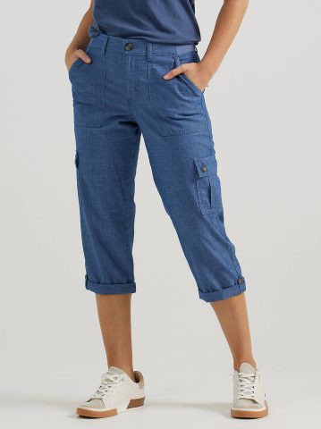 Women's Ultra Lux Comfort with Flex-to-Go Relaxed Fit Cargo Capri