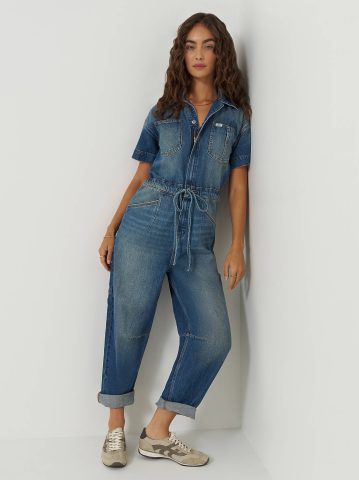 Women's Drawstring Waist Barrel Unionall — alternate view
