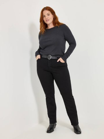 Women’s Stretch Relaxed Fit Straight Leg Jean (Plus)