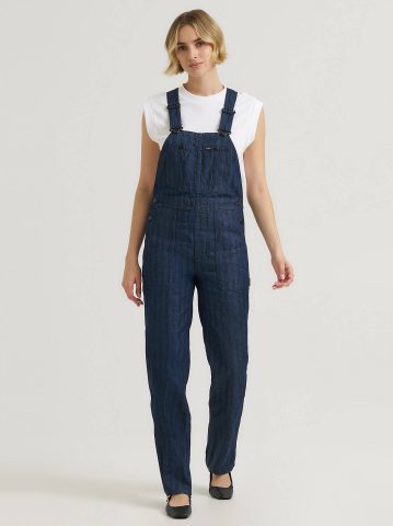 Women's Premium Hickory Stripe Slim Straight Overall — alternate view