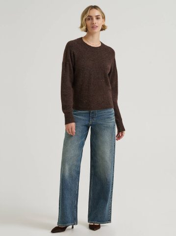 Women's Wool Blend Solid Sweater