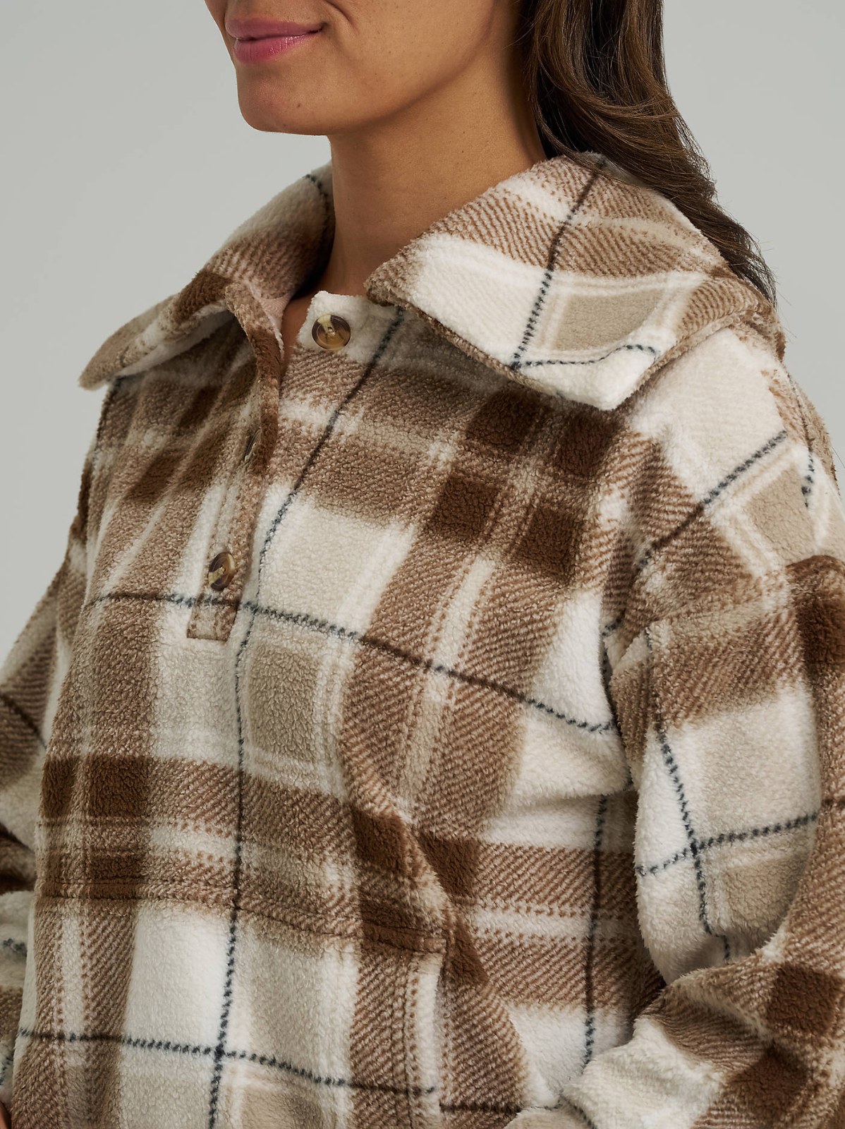 Women's Printed Sherpa Pullover - view 4