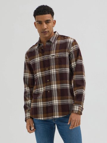 Men's Relaxed Fit Riveted Plaid Button Down Shirt Men's Relaxed Fit Riveted Plaid Button Down Shirt
