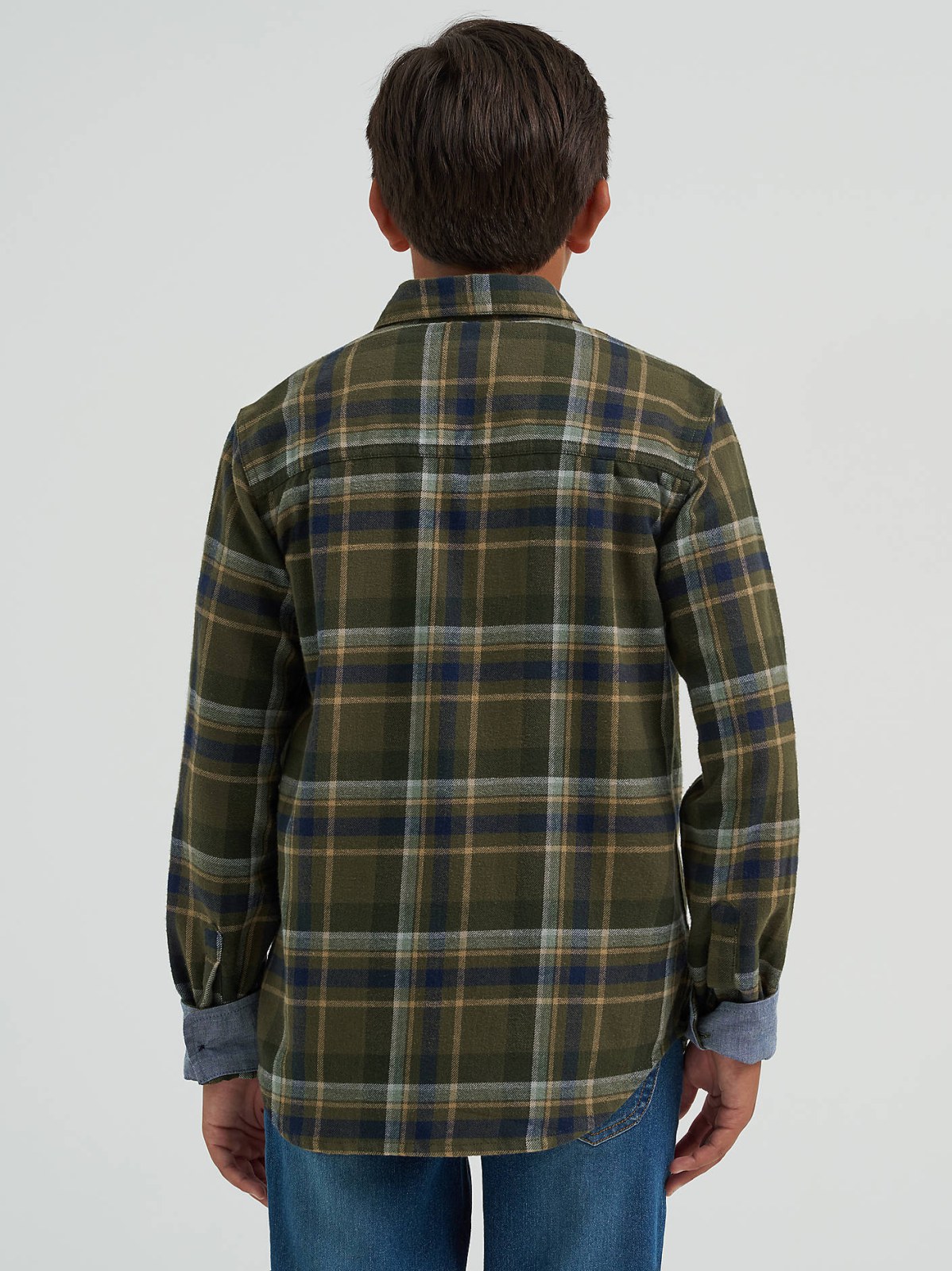 Boy's One Pocket Plaid Flannel Shirt - view 2