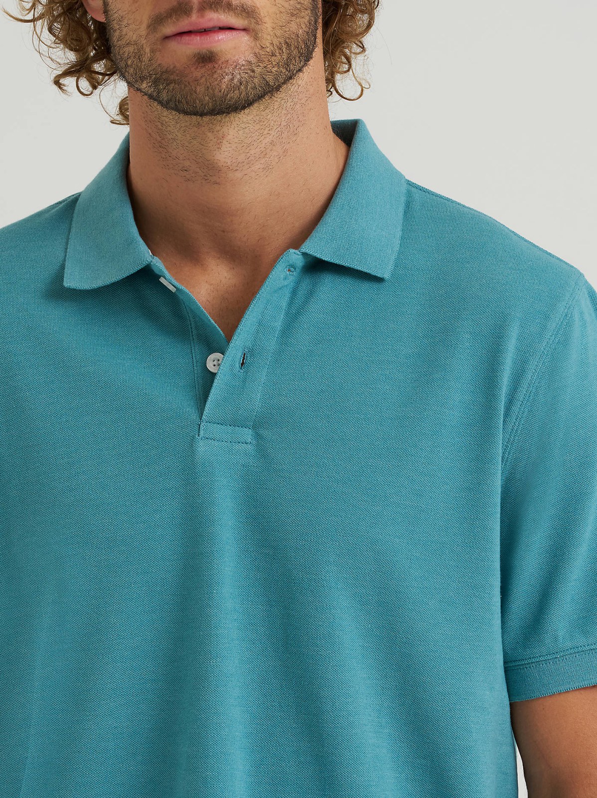 Men's Solid Mini Pique Polo Shirt - view 3