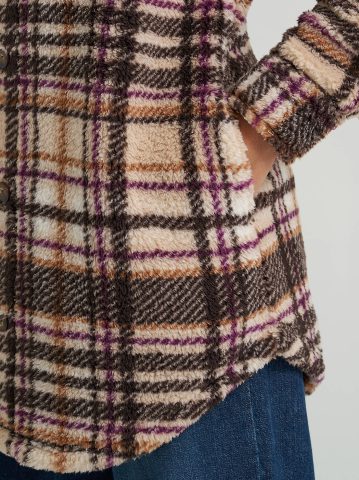 Women's Plaid Sherpa Shacket