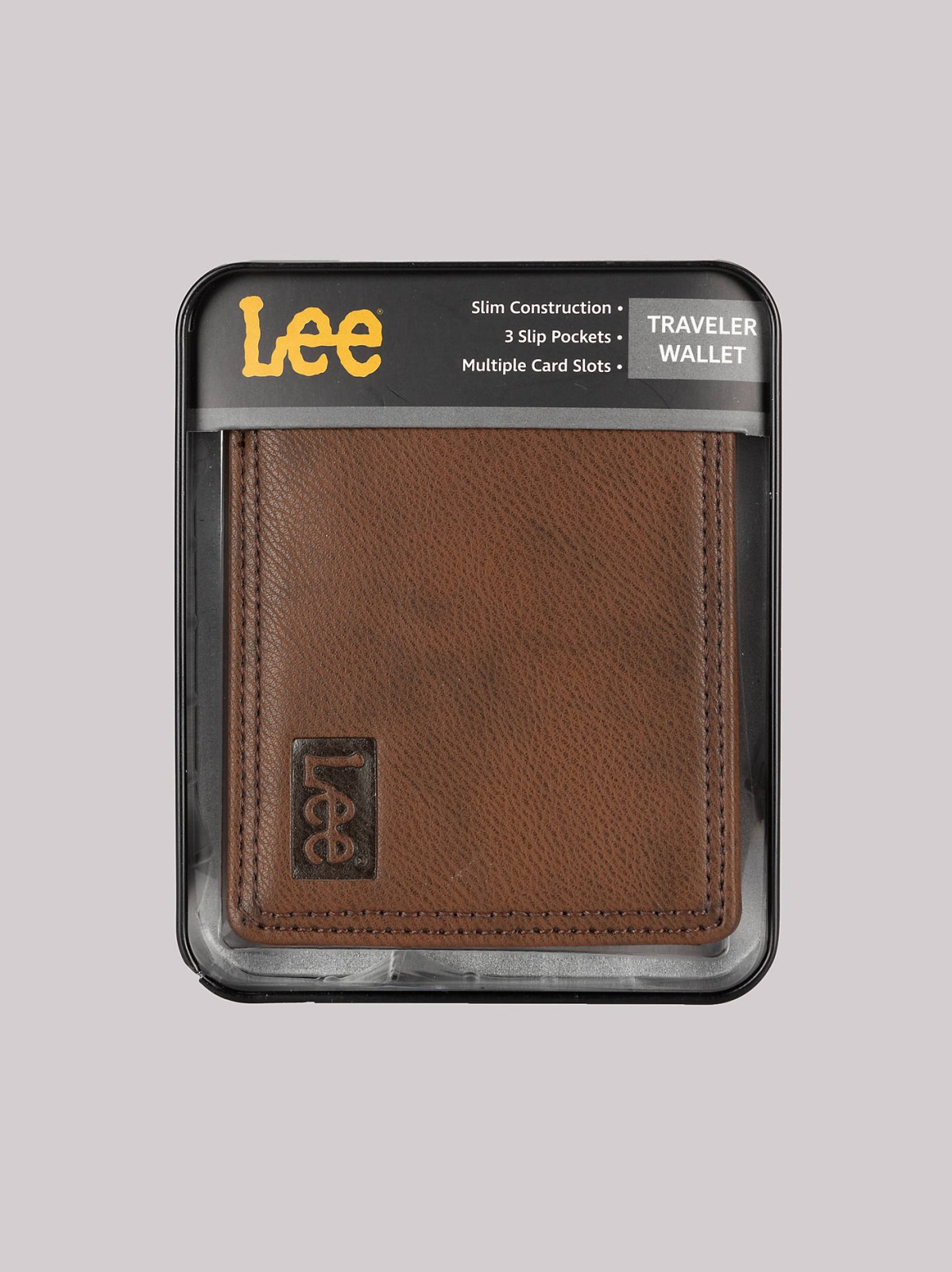 Men's Embossed Logo Tumbled Passcase Wallet - view 5