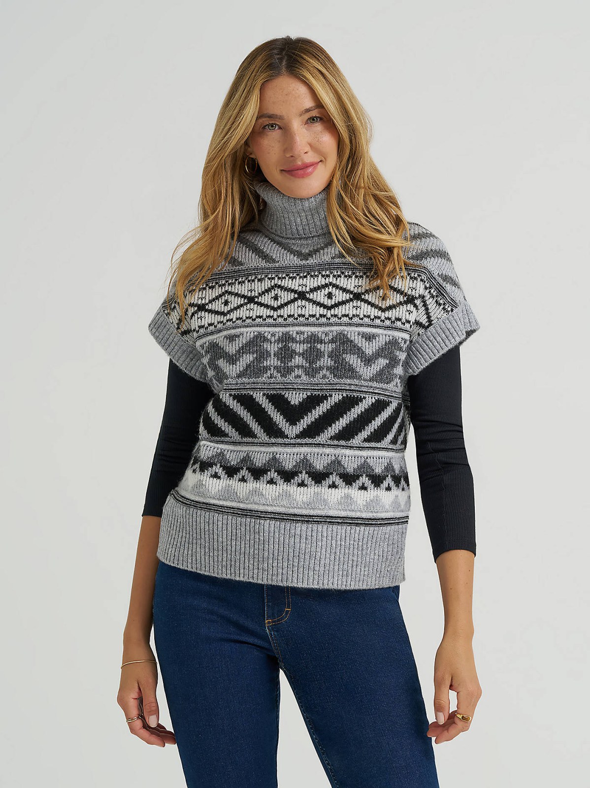 Women's Sleeveless Turtle Neck Sweater Vest