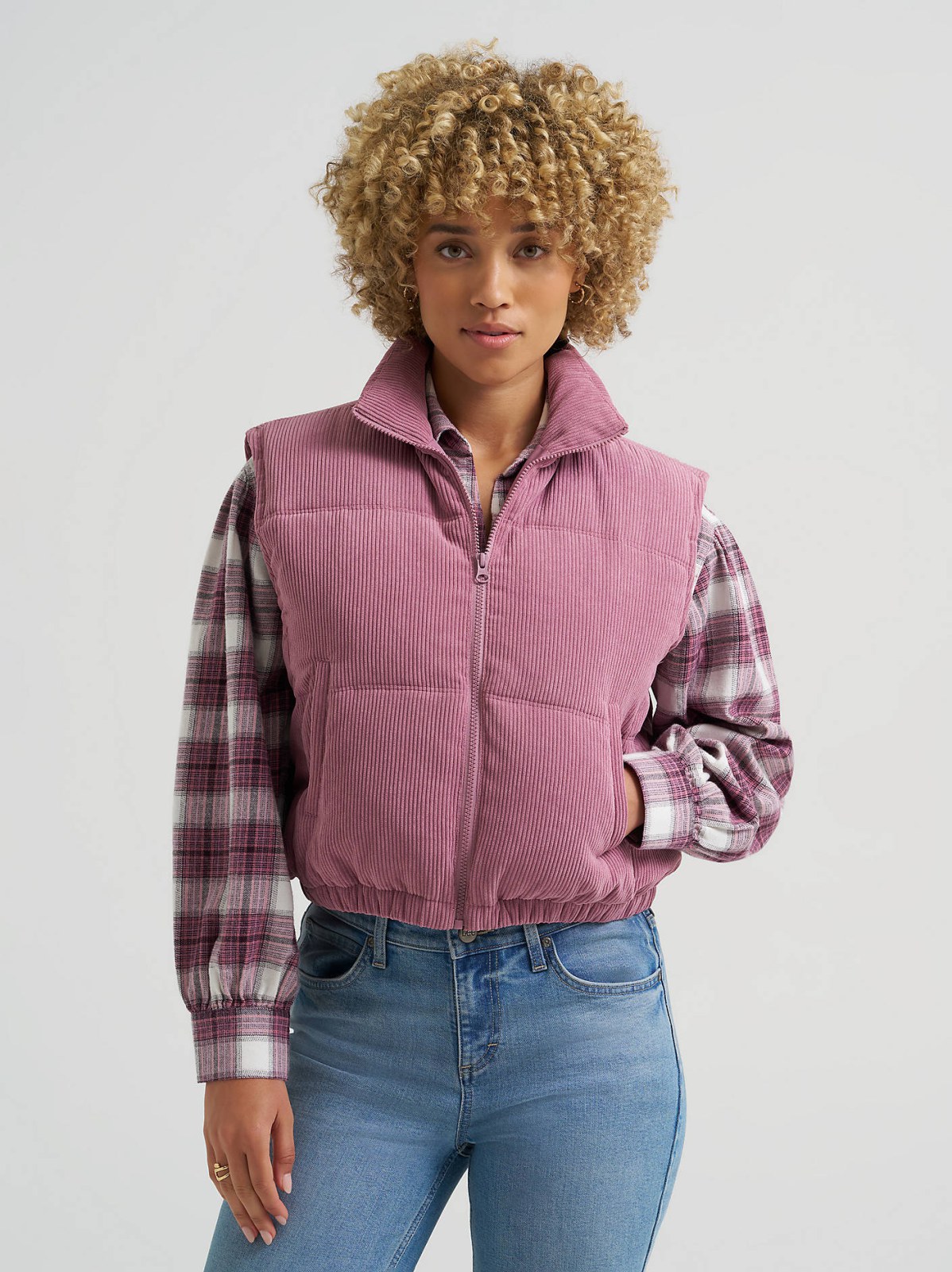 Women's Corduroy Puffer Vest