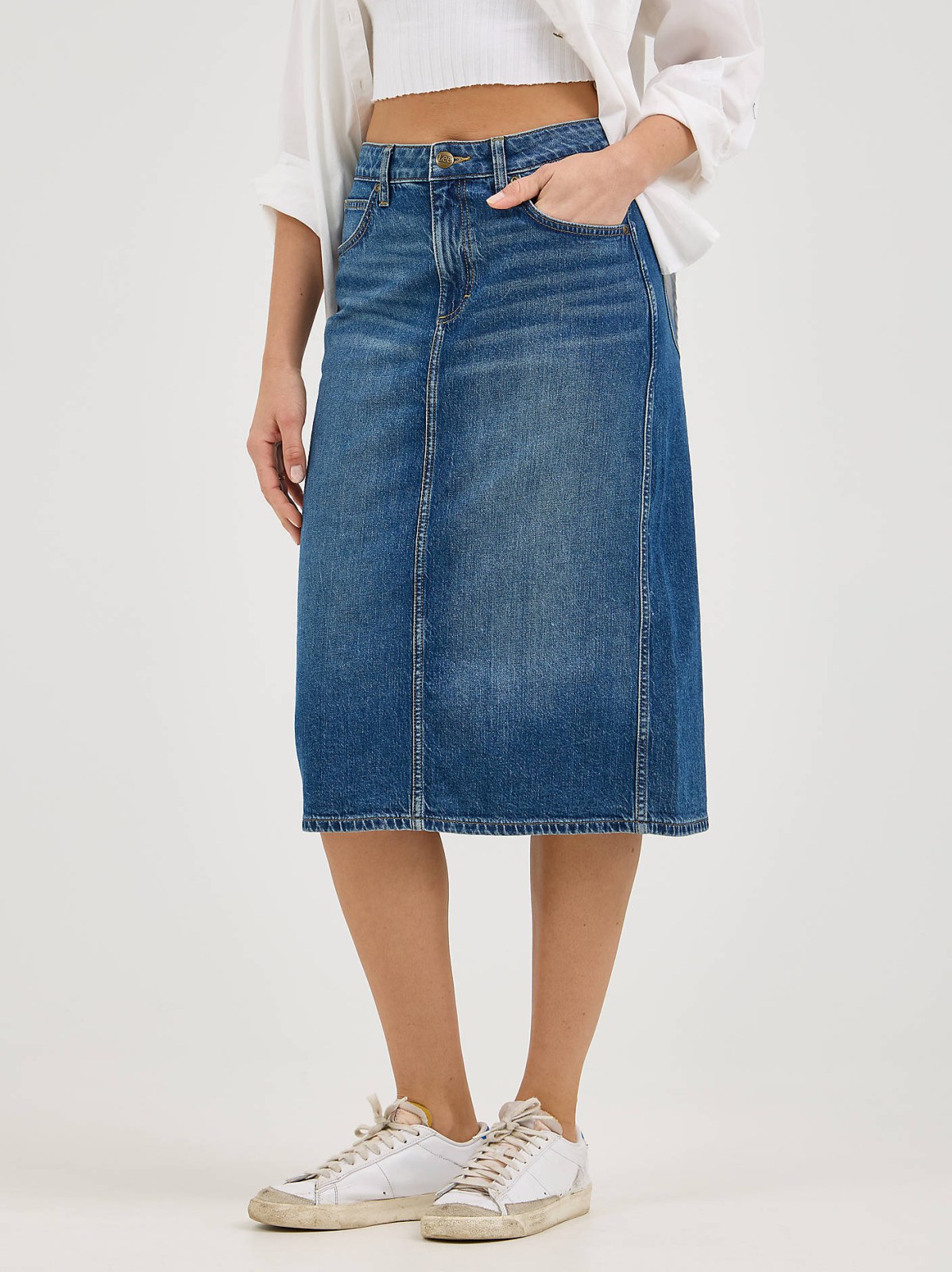 Women's Legendary Back Slit Denim Skirt - view 2