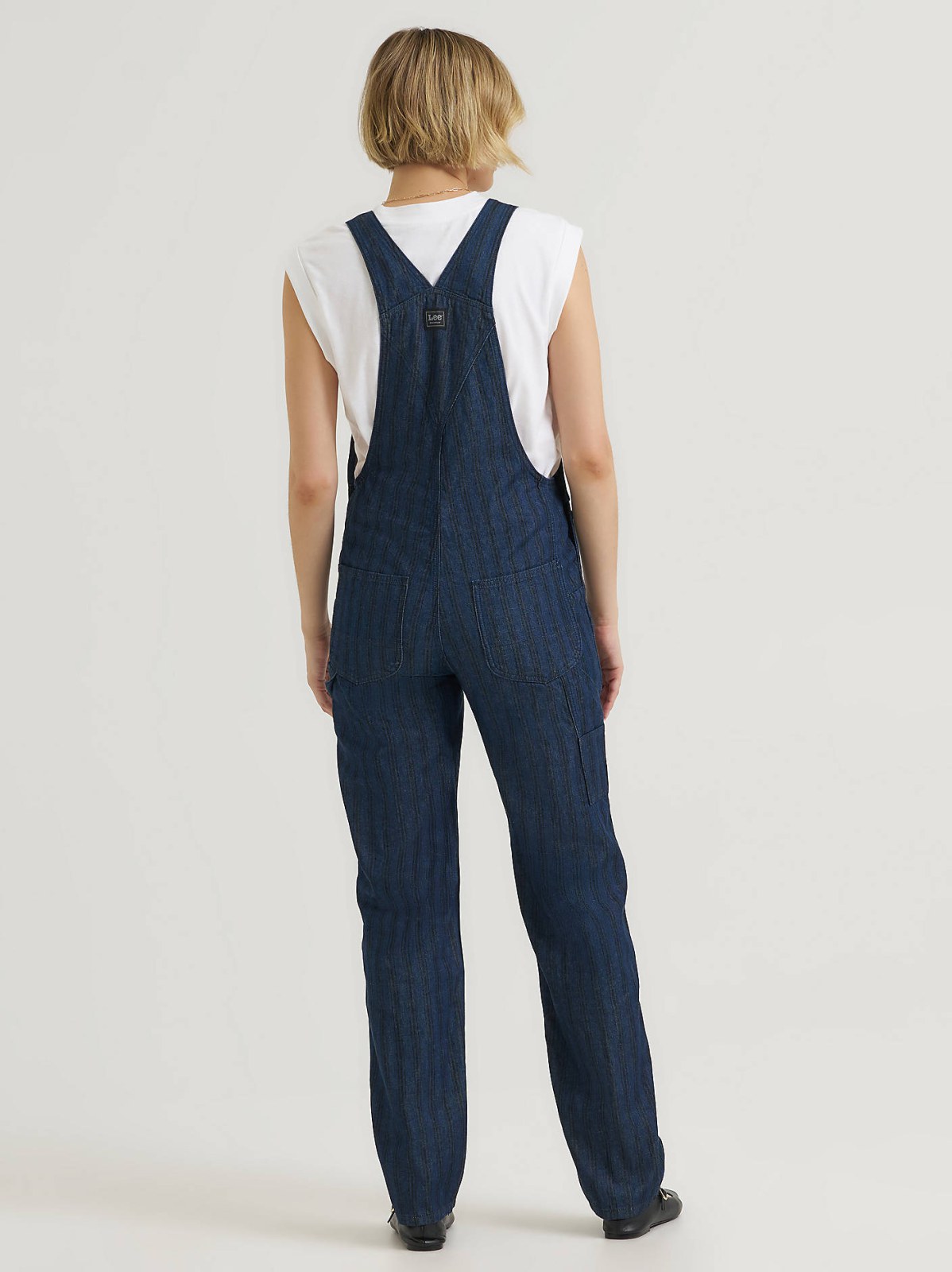 Women's Premium Hickory Stripe Slim Straight Overall - view 3