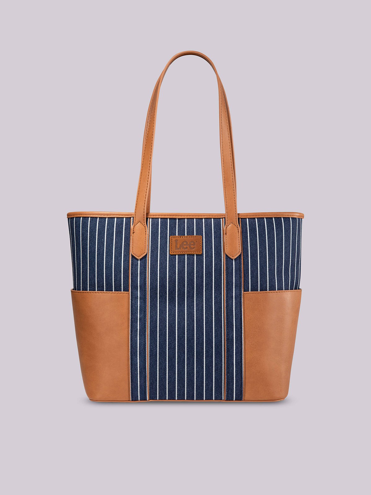 Women's Stripe Logo Tote With Side Pockets