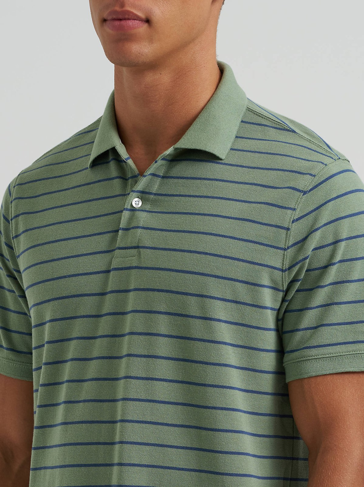 Men's Stripe Mini Pique Polo Shirt - view 3