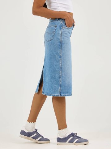 Women's Legendary Back Slit Denim Skirt