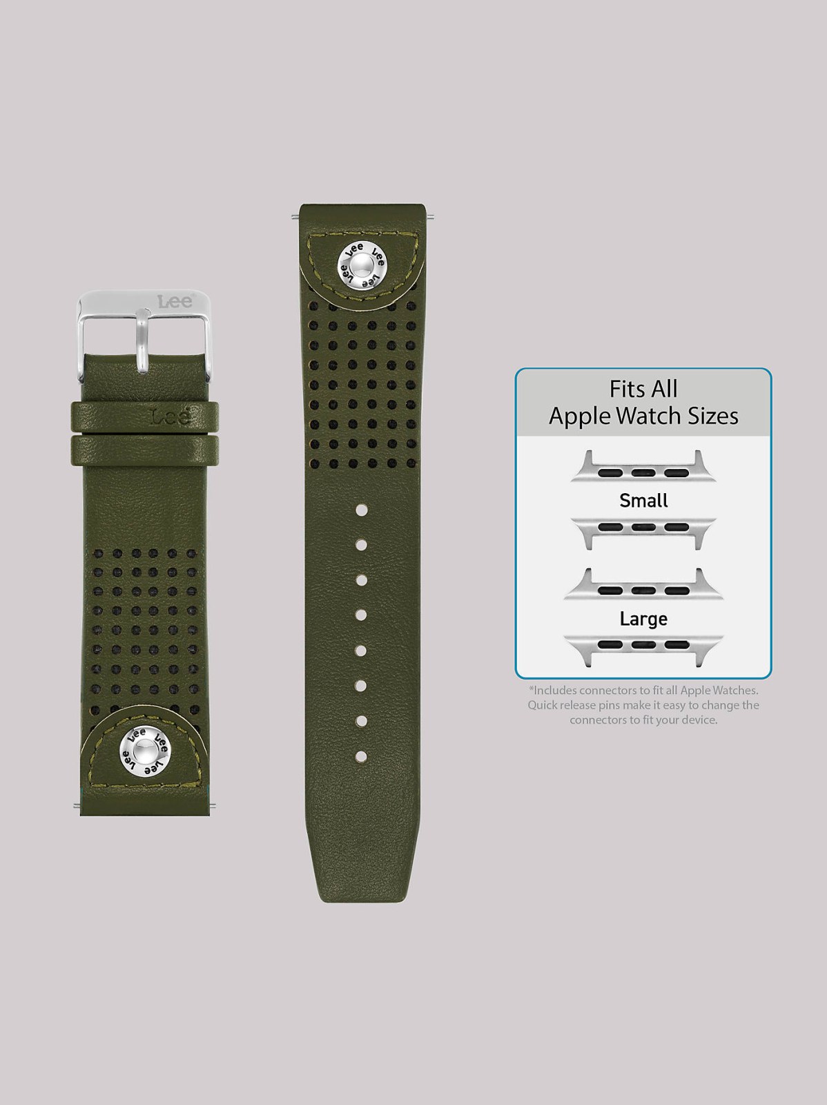 Perforated Vegan Leather Universal Watchband - view 5
