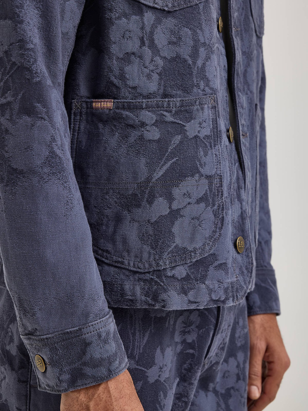 Men's Lee® x Paul Smith Jacquard Collarless Chore Coat - view 5