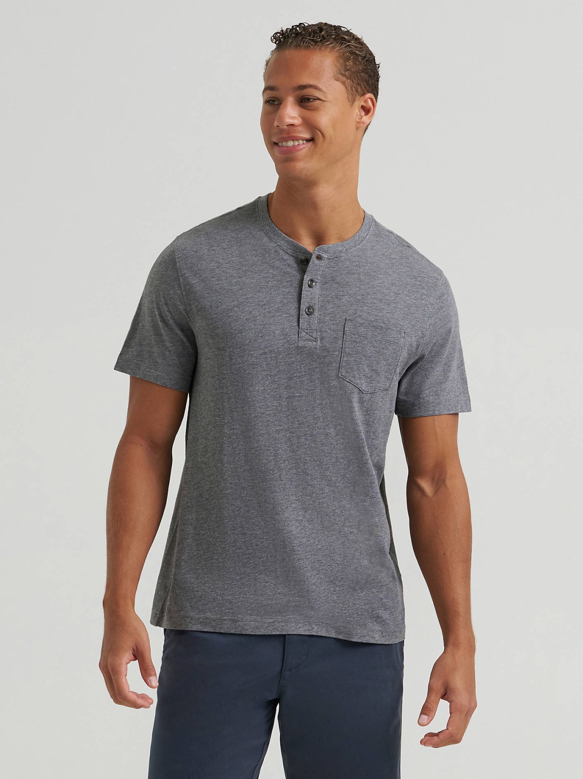 Men's Short Sleeve Jersey Henley