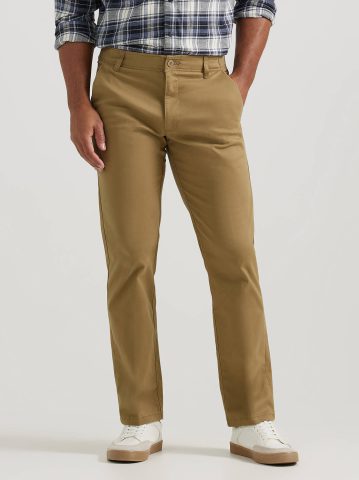 Men's Extreme Motion Flat Front Khaki Pant