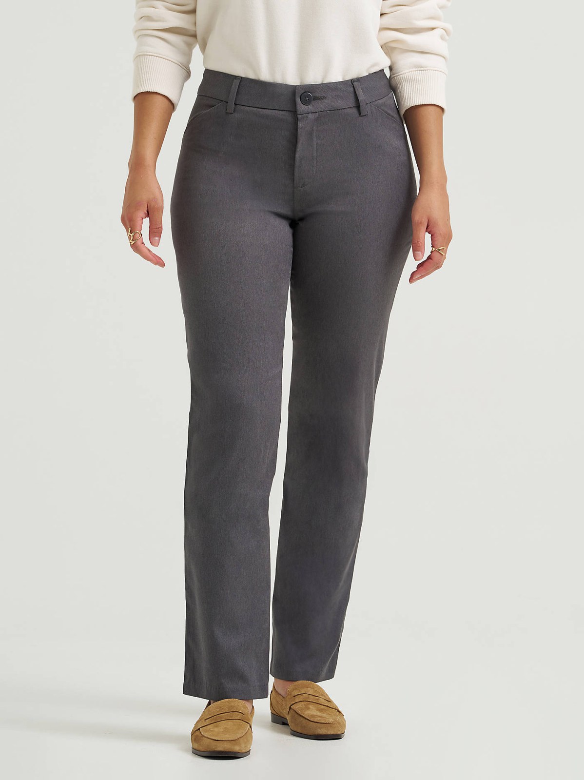 Women's Wrinkle Free Relaxed Fit Straight Leg Pant - view 2
