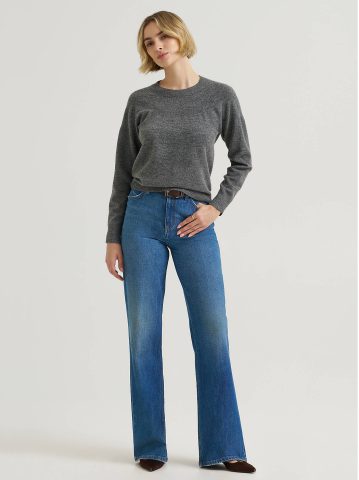 Women's Wool Blend Solid Sweater