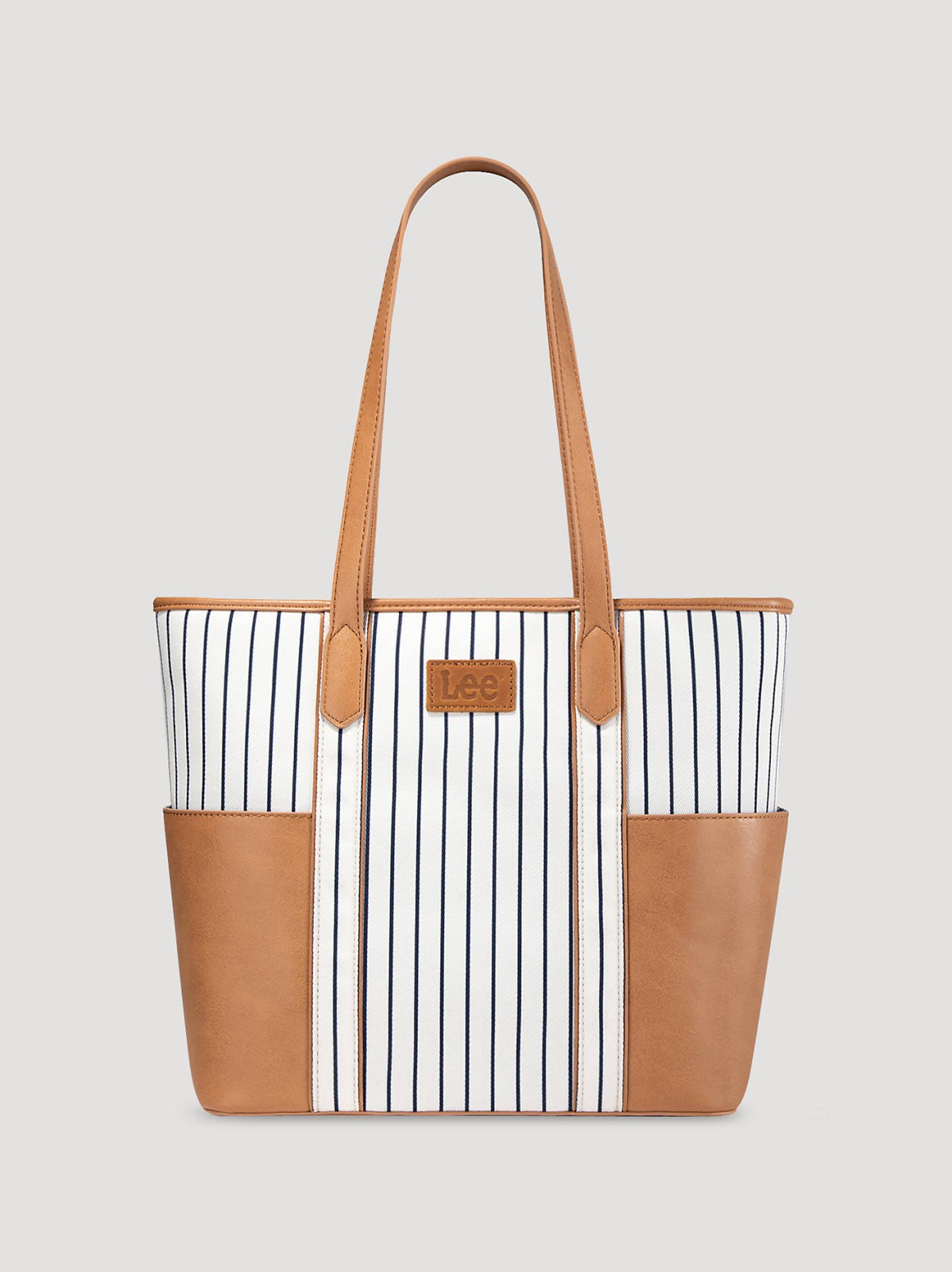 Women's Stripe Logo Tote With Side Pockets