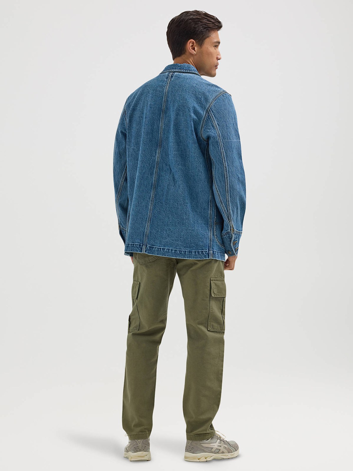 Men's Loose Fit Denim Workwear Chore Coat - view 2